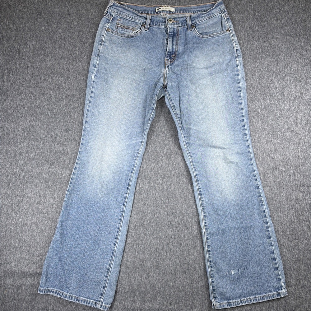 Levi's 515 Jeans Womens 31x30 Blue Bootcut Stretch Denim Distressed